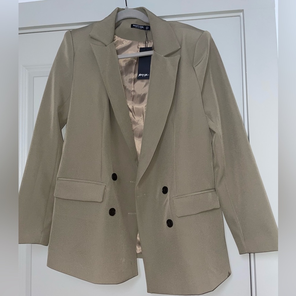 Khaki oversized blazer